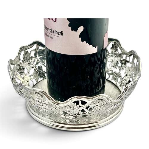 Victorian antique silver wine slide or coaster, London 1848
